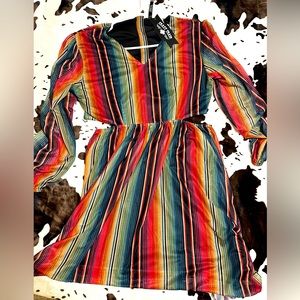 Crazy train Serape Dress L